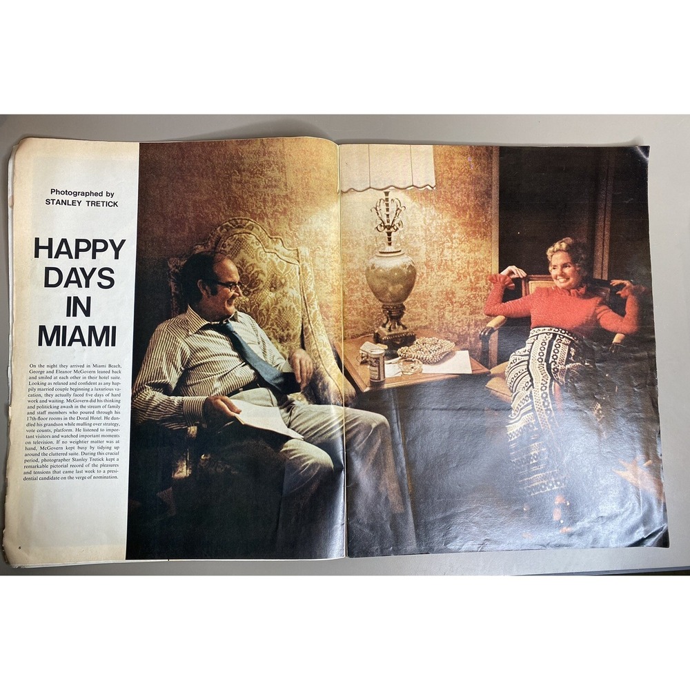 Life Magazine July 2 1972 Issue Vol 73 No 3 George McGovern In The Victory Suite - Picture 3 of 7